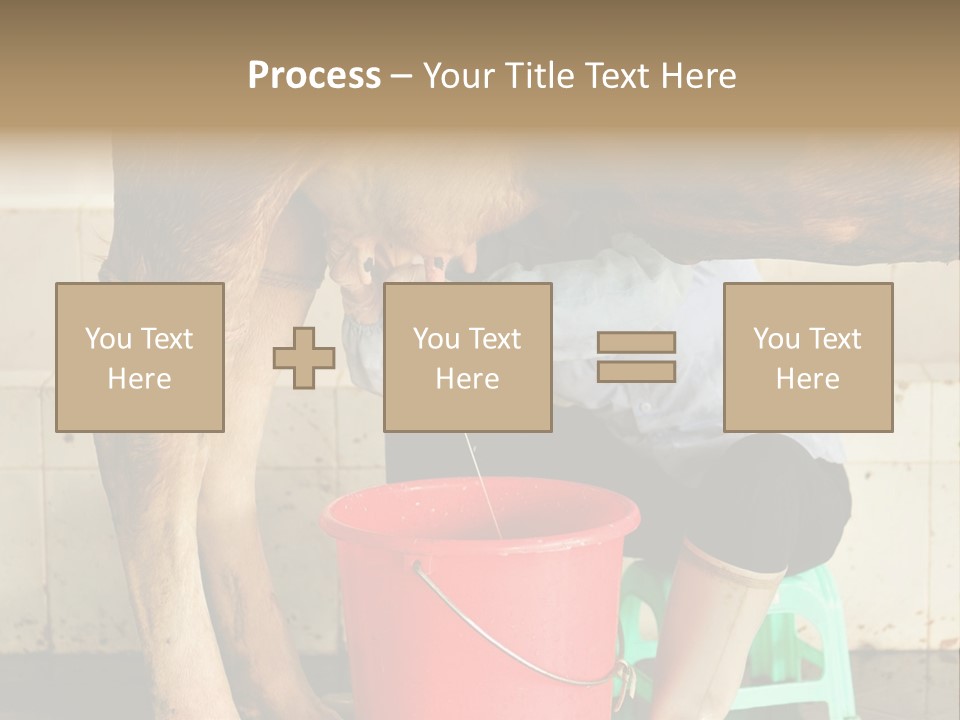 Nipple Milk Maid Woman PowerPoint Template