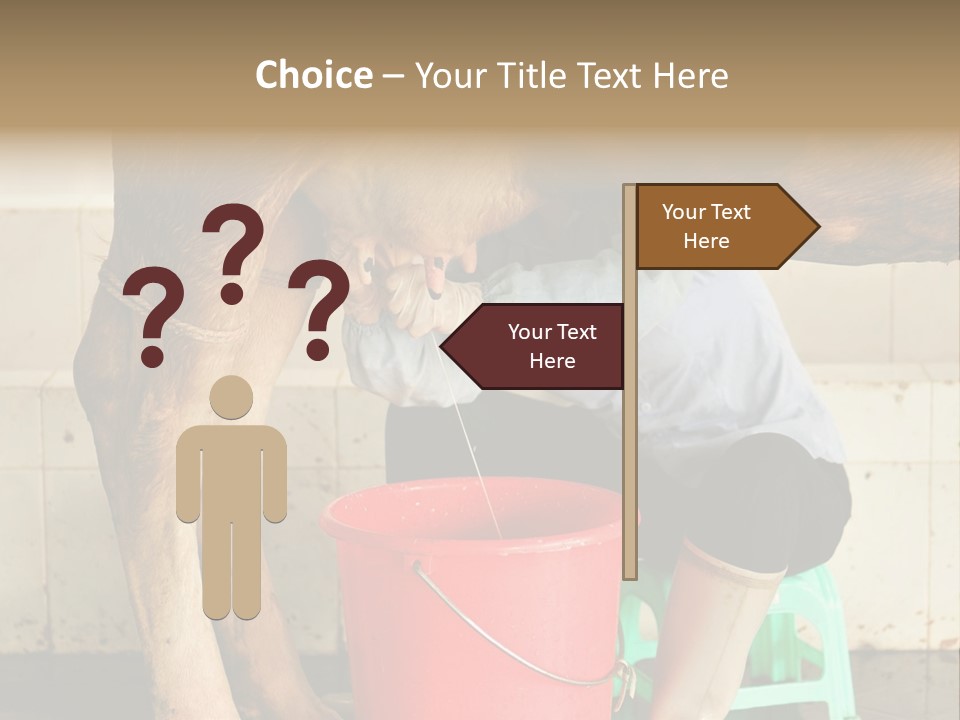 Nipple Milk Maid Woman PowerPoint Template