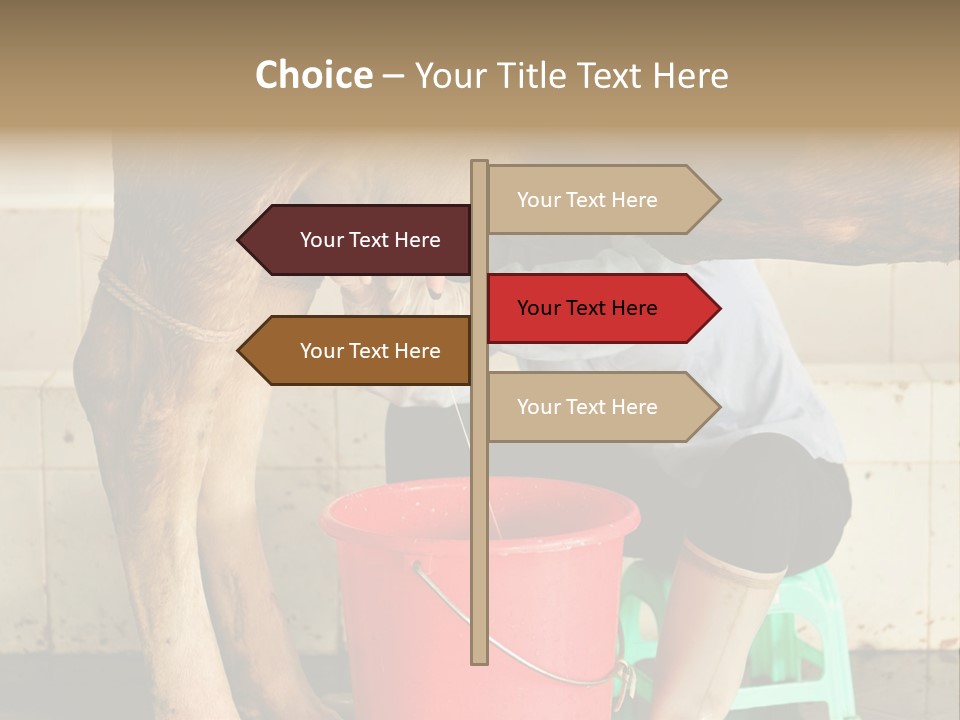 Nipple Milk Maid Woman PowerPoint Template