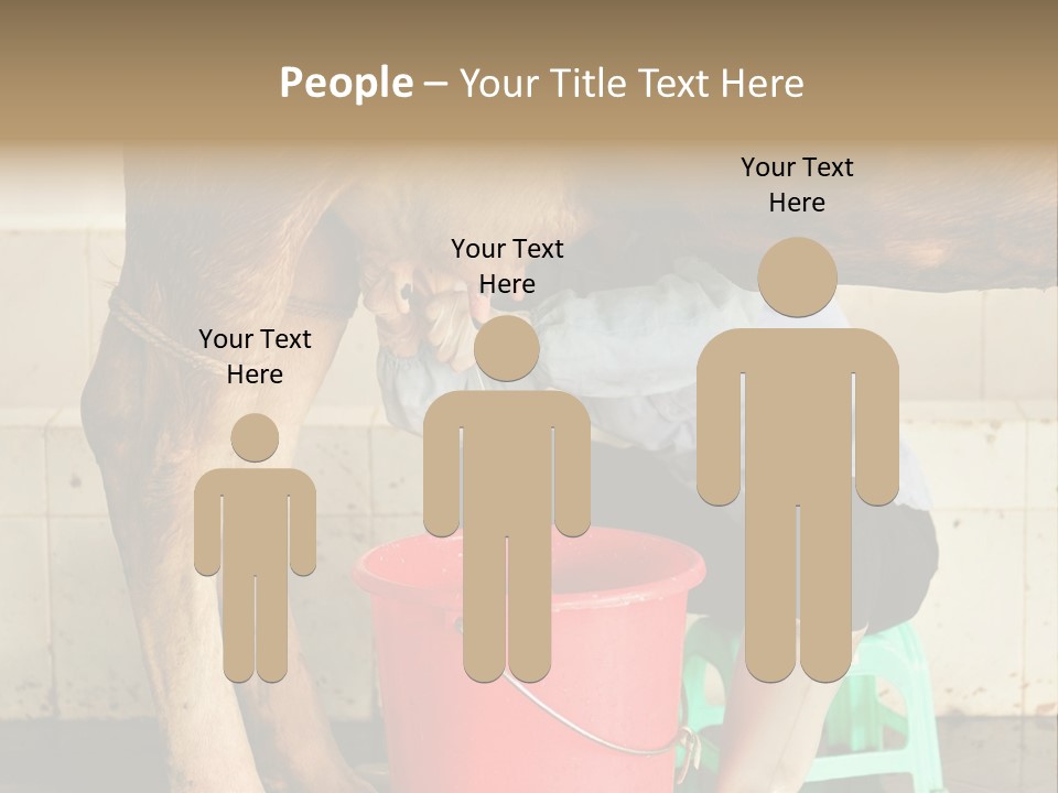 Nipple Milk Maid Woman PowerPoint Template