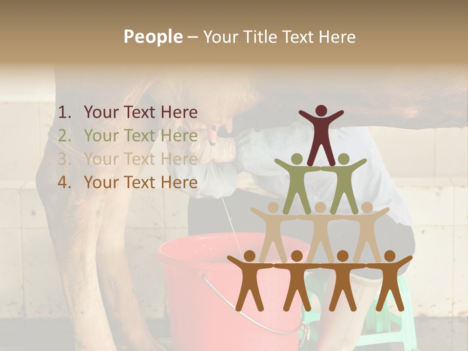 Nipple Milk Maid Woman PowerPoint Template