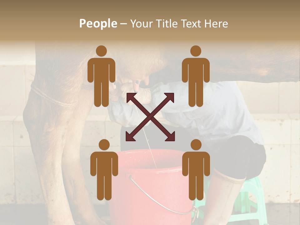 Nipple Milk Maid Woman PowerPoint Template