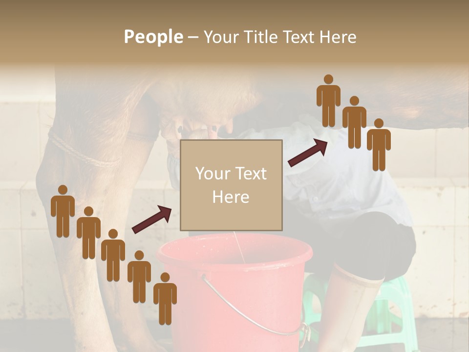 Nipple Milk Maid Woman PowerPoint Template