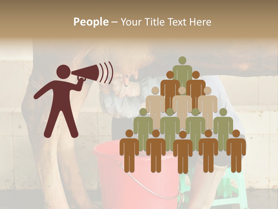 Nipple Milk Maid Woman PowerPoint Template