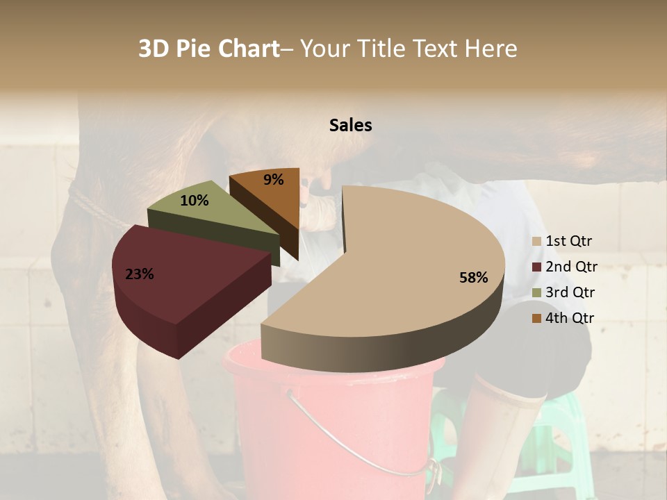 Nipple Milk Maid Woman PowerPoint Template