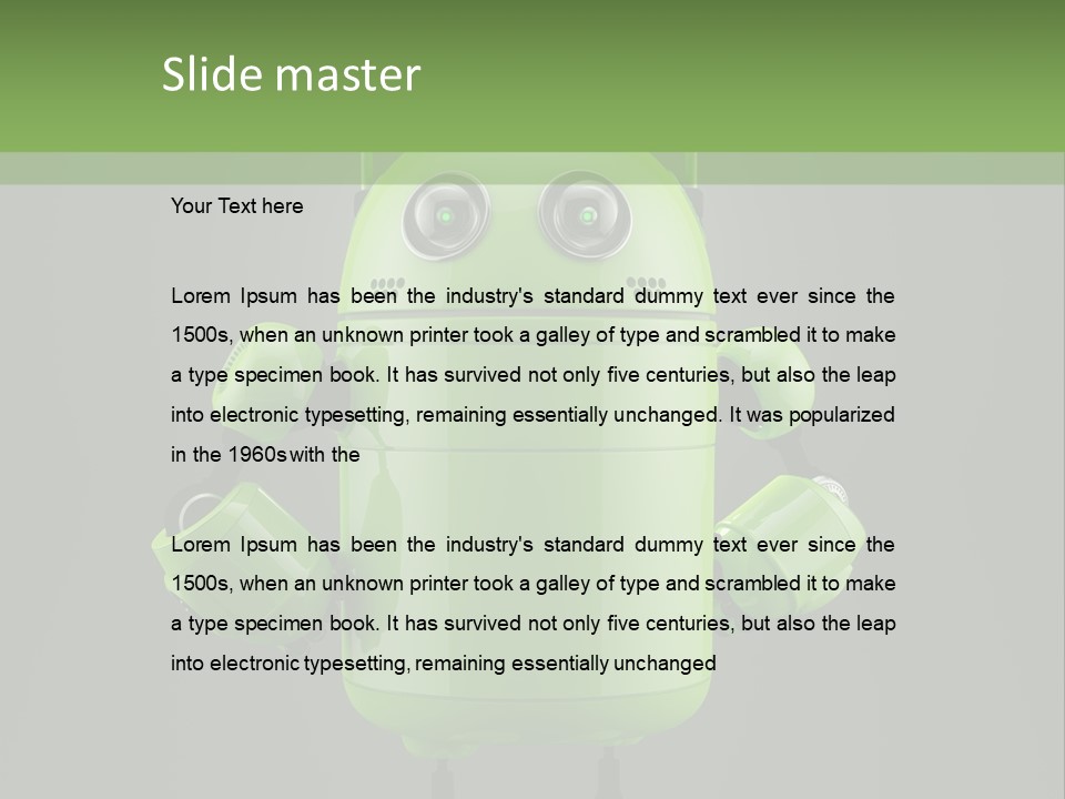 Front Happy Relaxed PowerPoint Template