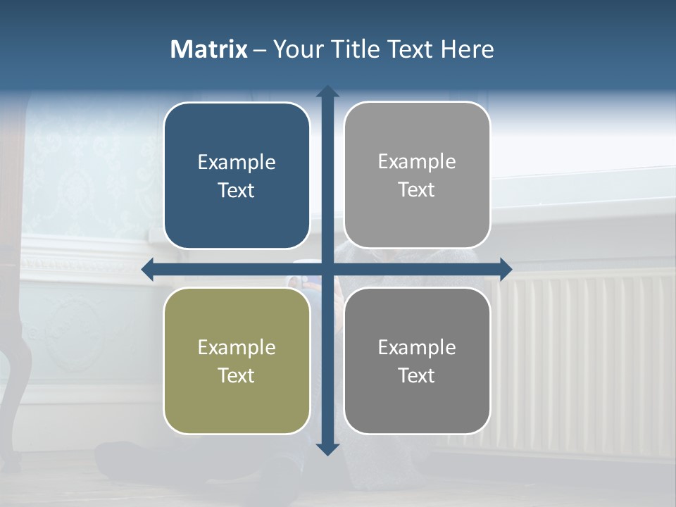 Smiling Relax Sitting PowerPoint Template