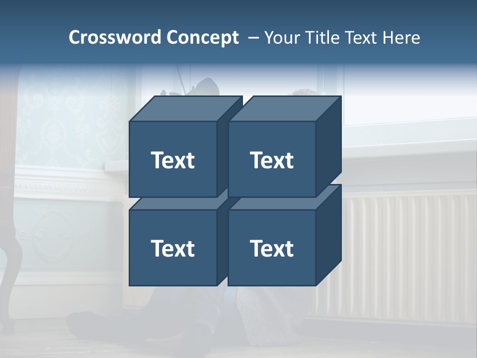 Smiling Relax Sitting PowerPoint Template