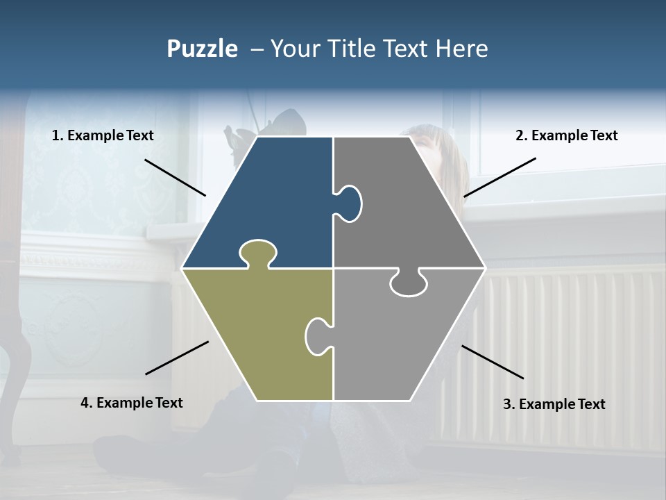 Smiling Relax Sitting PowerPoint Template