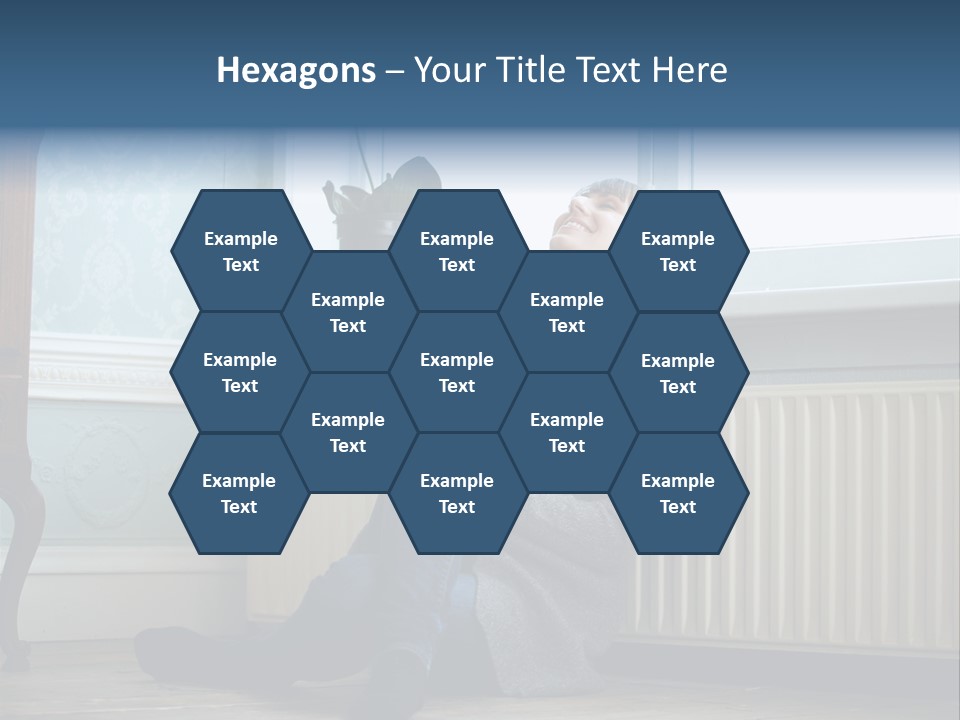 Smiling Relax Sitting PowerPoint Template