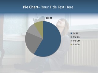 Smiling Relax Sitting PowerPoint Template