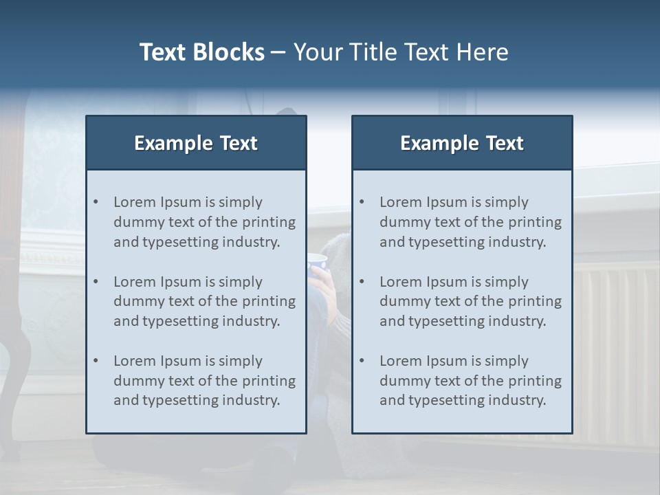 Smiling Relax Sitting PowerPoint Template