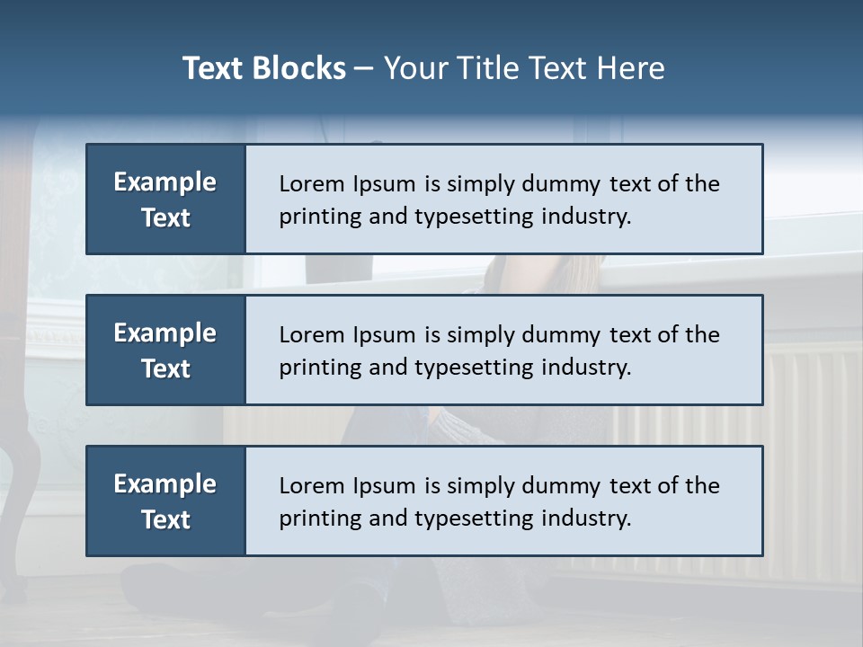 Smiling Relax Sitting PowerPoint Template
