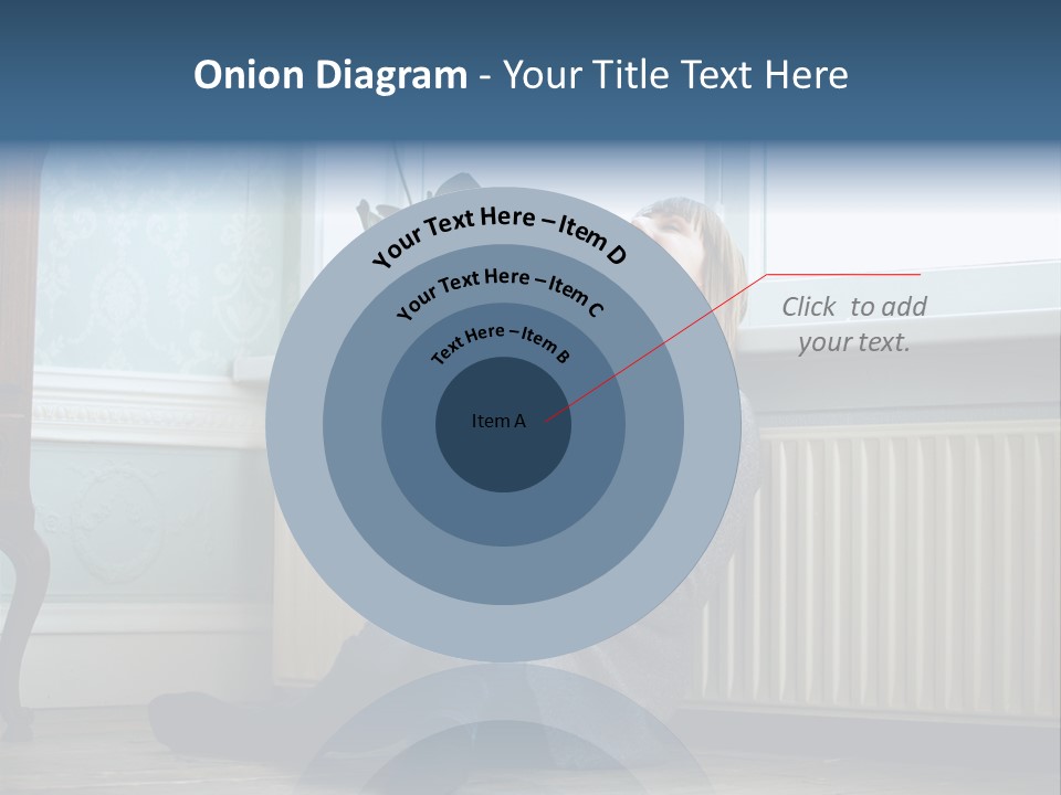Smiling Relax Sitting PowerPoint Template