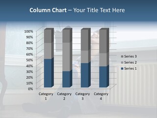 Smiling Relax Sitting PowerPoint Template