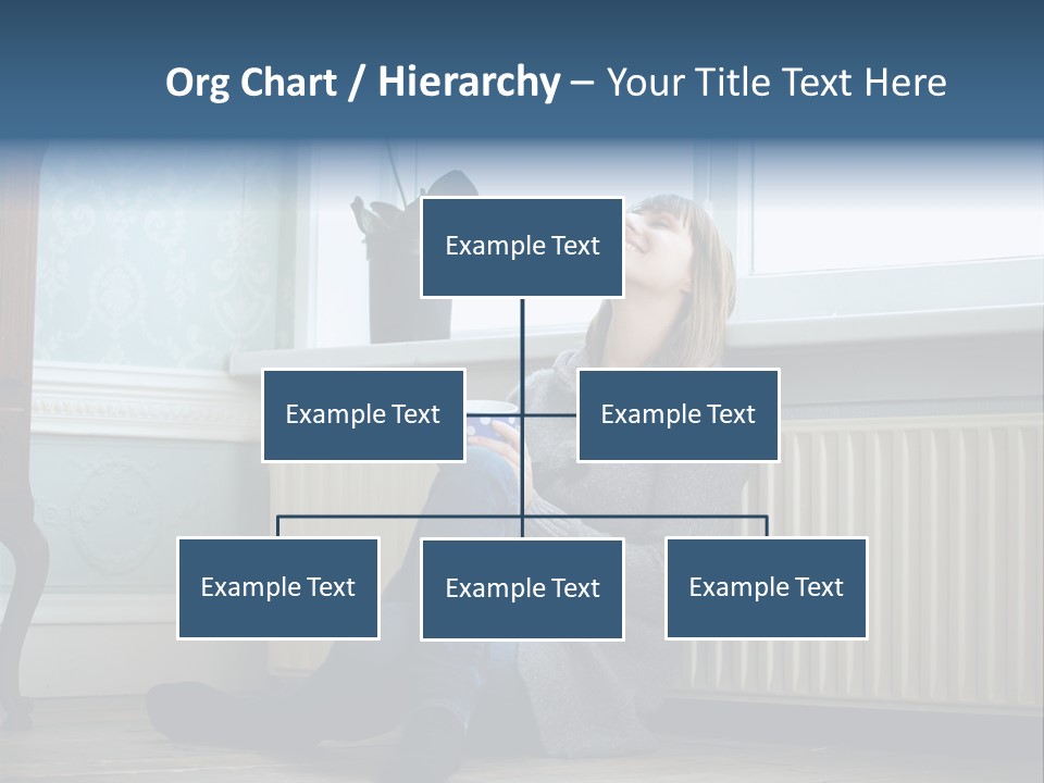 Smiling Relax Sitting PowerPoint Template