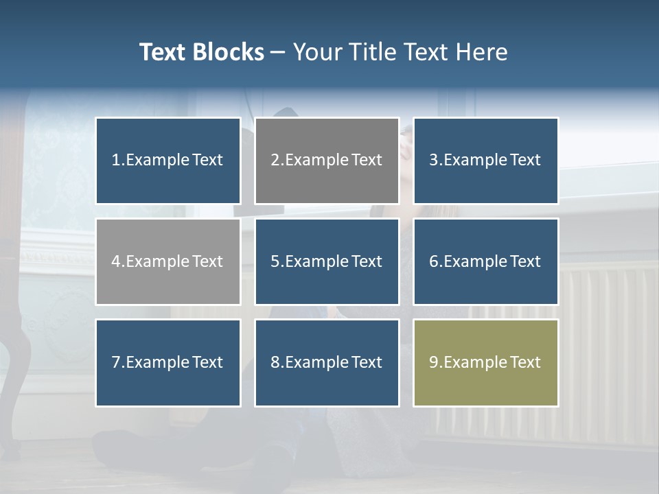 Smiling Relax Sitting PowerPoint Template