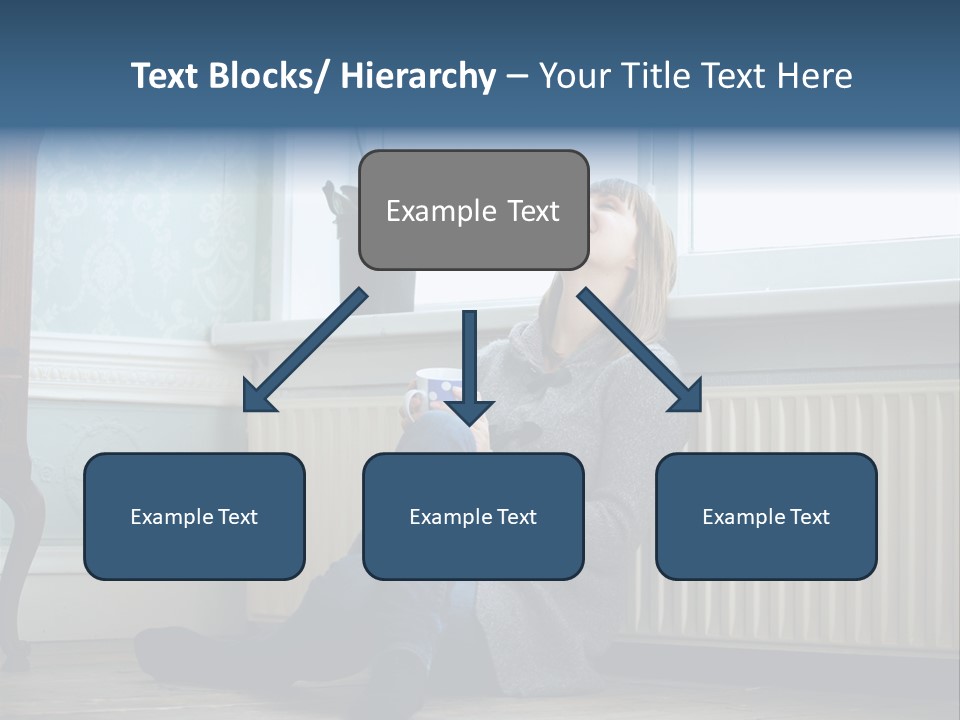 Smiling Relax Sitting PowerPoint Template