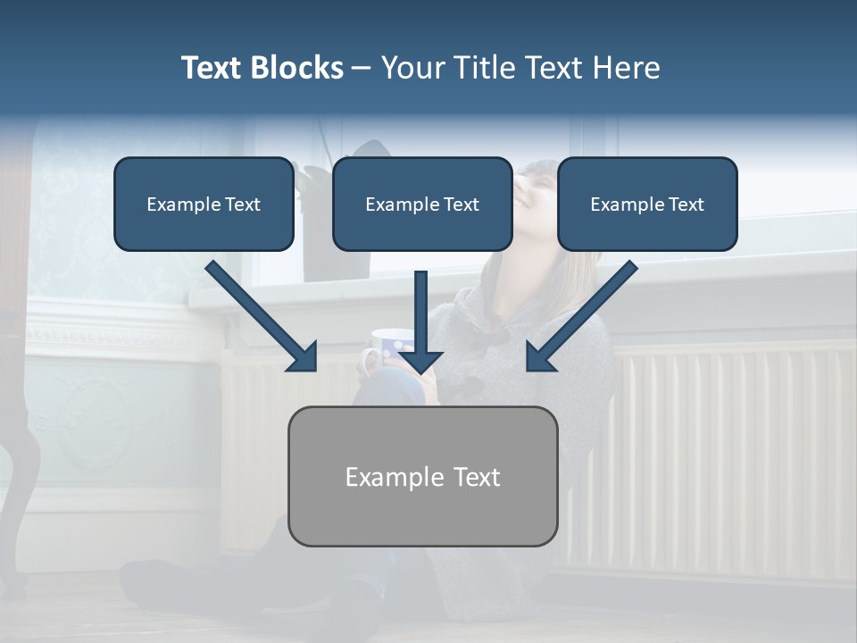 Smiling Relax Sitting PowerPoint Template