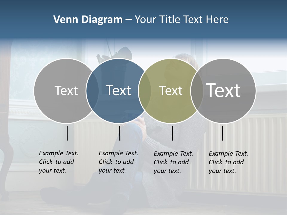 Smiling Relax Sitting PowerPoint Template