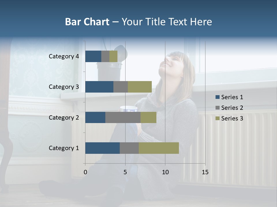 Smiling Relax Sitting PowerPoint Template