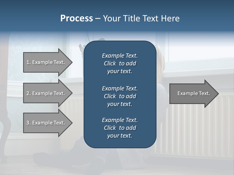 Smiling Relax Sitting PowerPoint Template