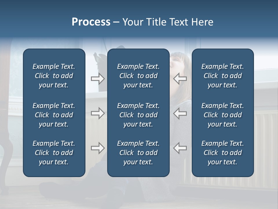 Smiling Relax Sitting PowerPoint Template