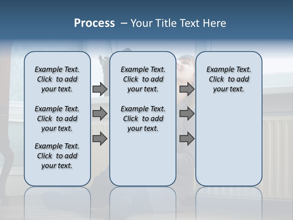 Smiling Relax Sitting PowerPoint Template