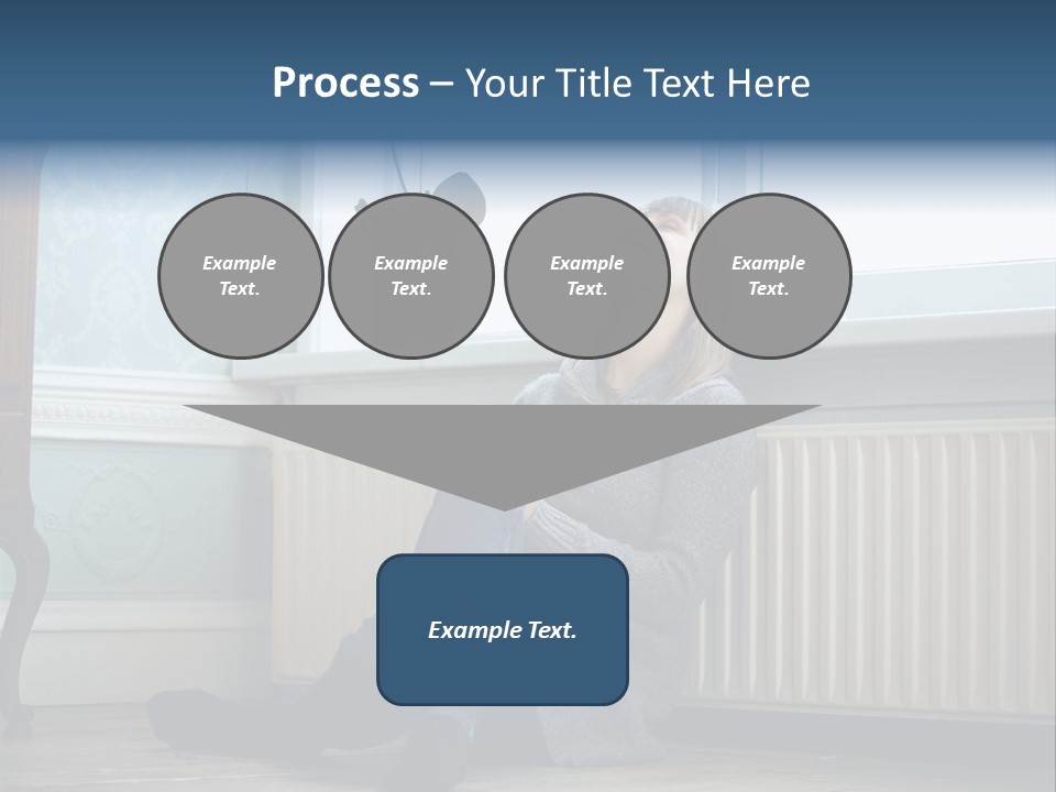 Smiling Relax Sitting PowerPoint Template