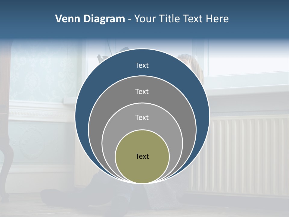 Smiling Relax Sitting PowerPoint Template
