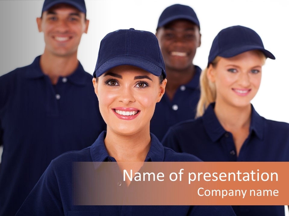 Cap Women Afro American PowerPoint Template