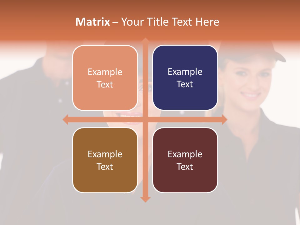 Cap Women Afro American PowerPoint Template