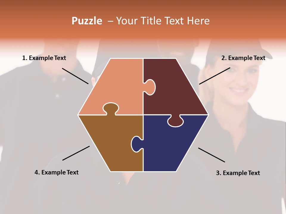 Cap Women Afro American PowerPoint Template