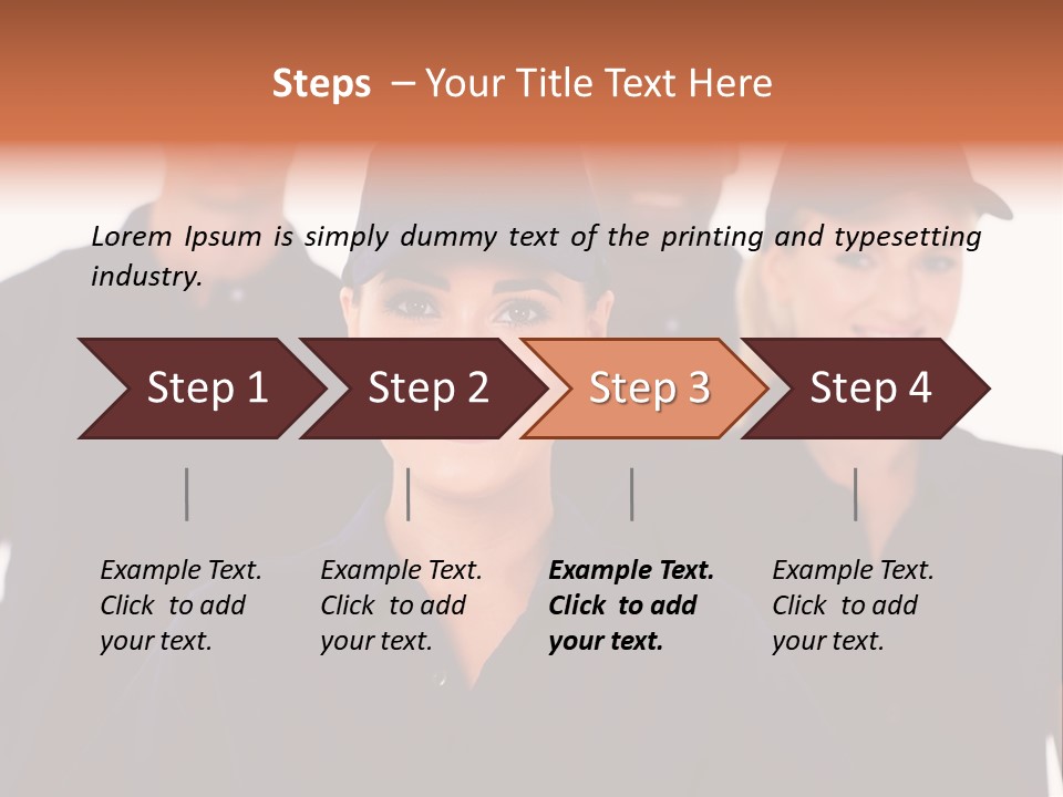 Cap Women Afro American PowerPoint Template