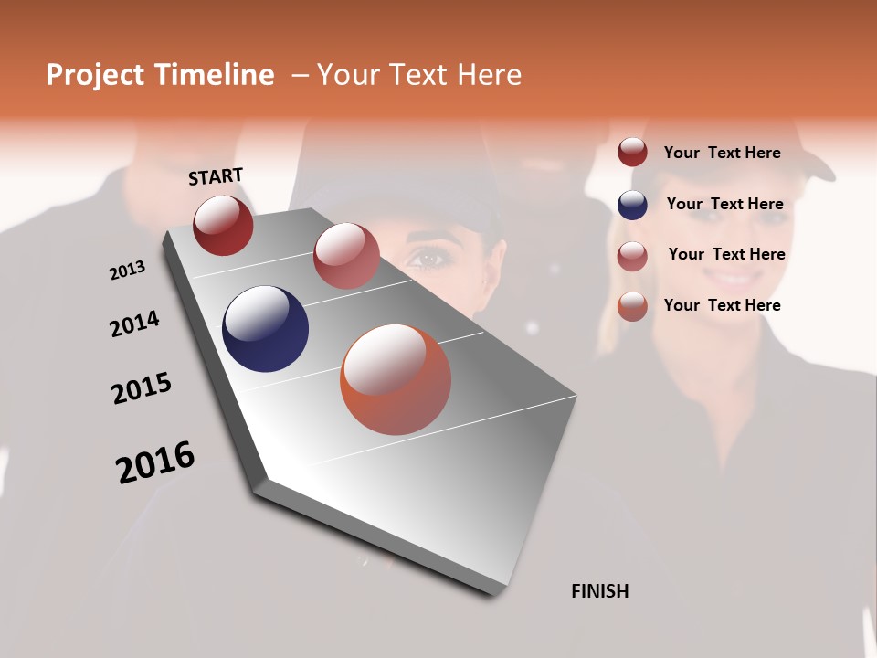 Cap Women Afro American PowerPoint Template