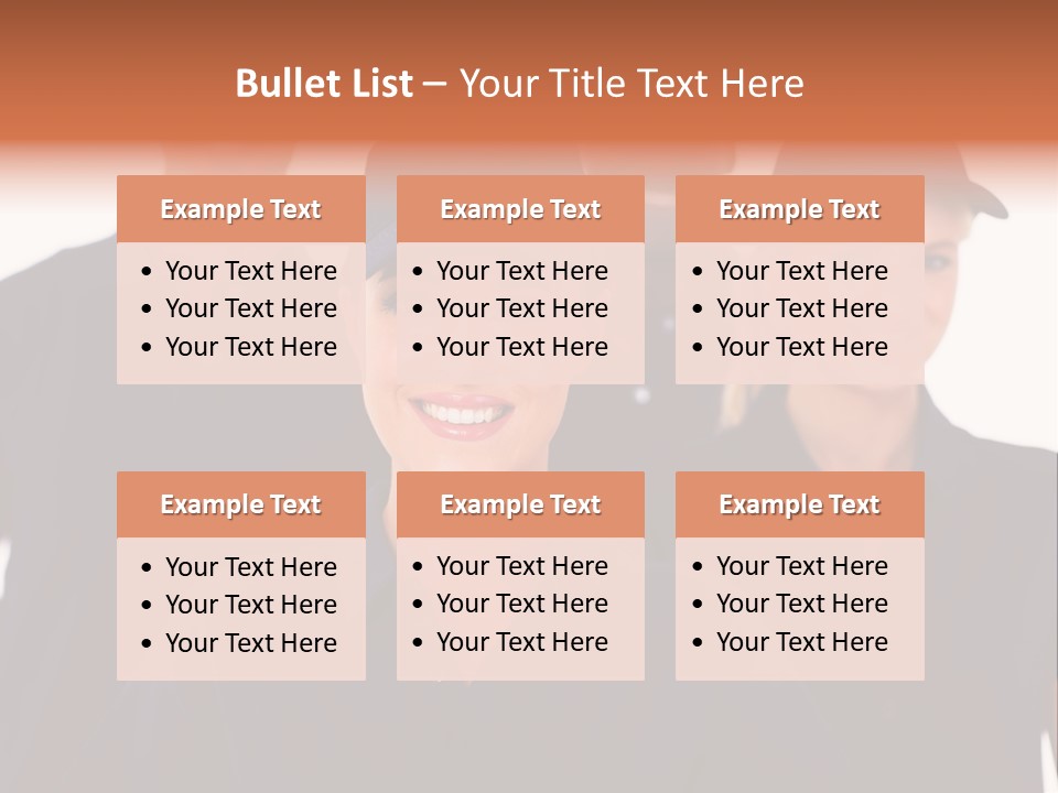 Cap Women Afro American PowerPoint Template