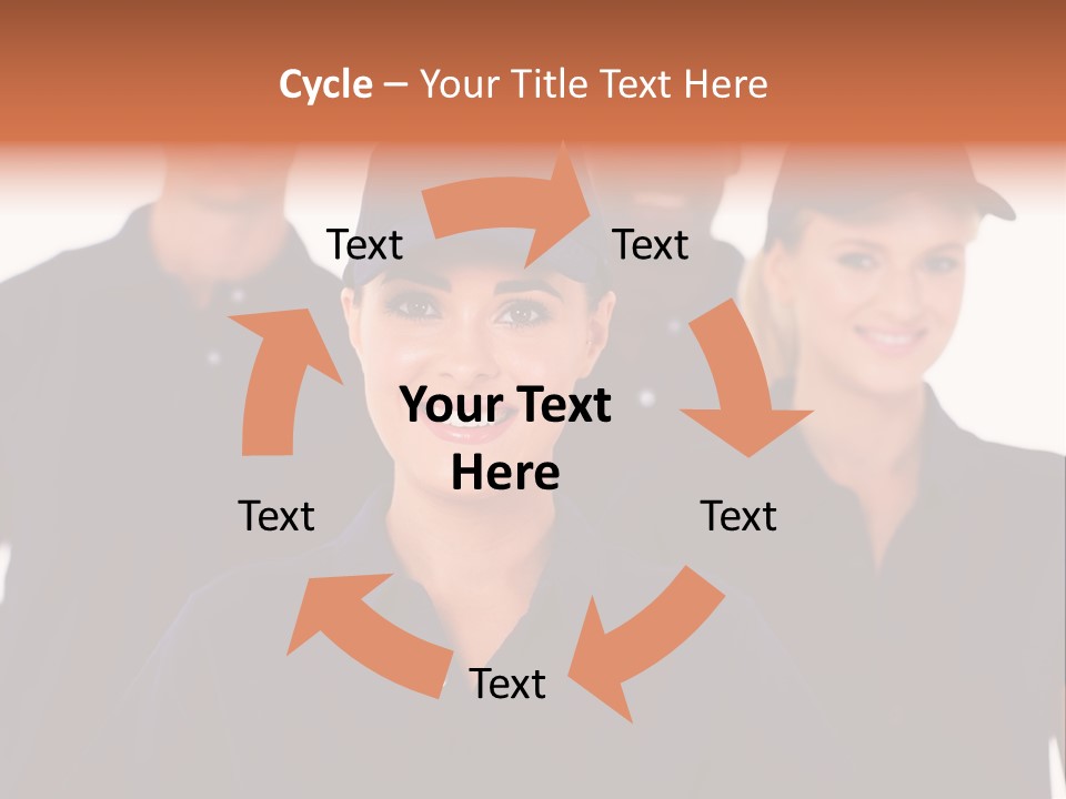 Cap Women Afro American PowerPoint Template