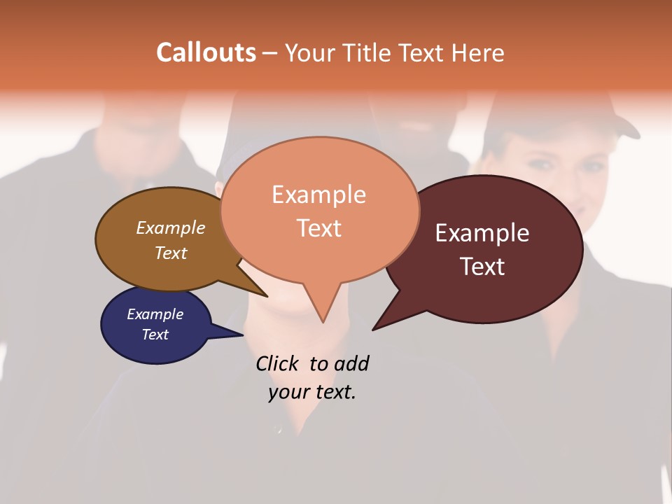 Cap Women Afro American PowerPoint Template