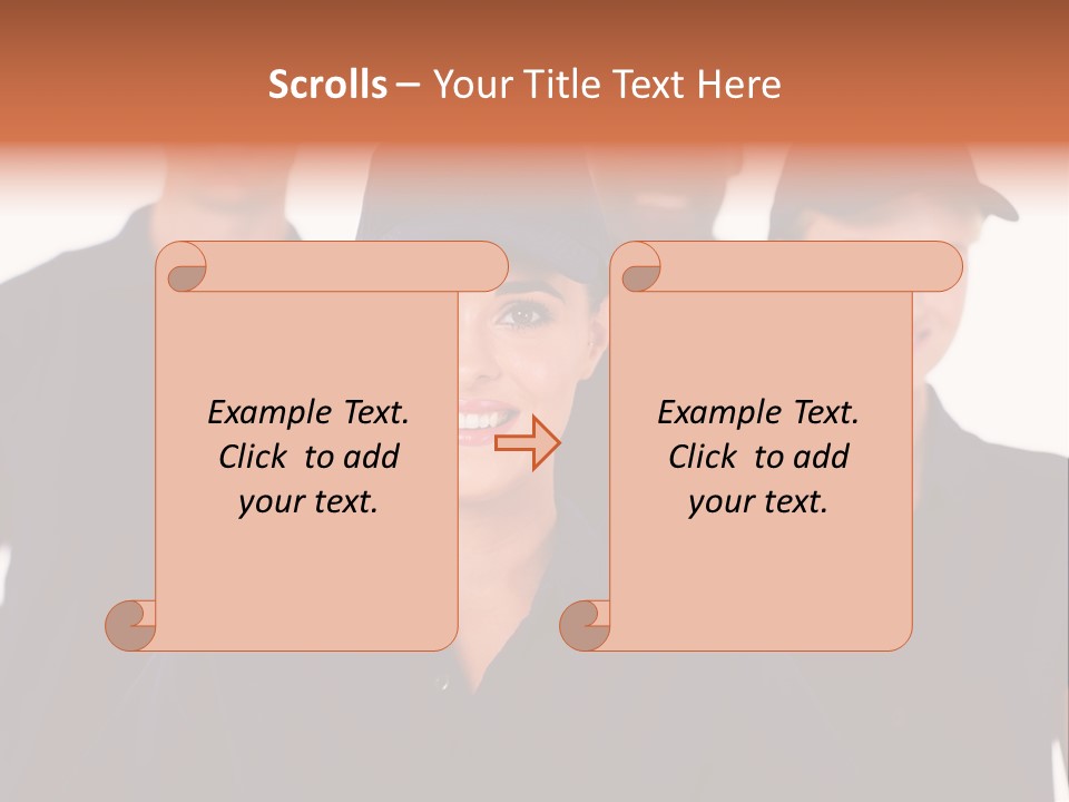 Cap Women Afro American PowerPoint Template