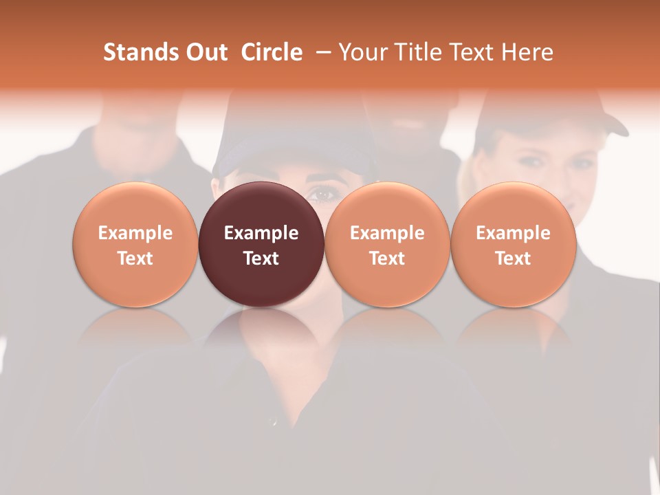 Cap Women Afro American PowerPoint Template