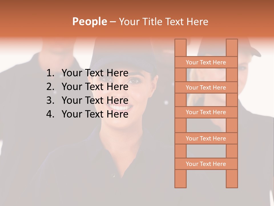 Cap Women Afro American PowerPoint Template