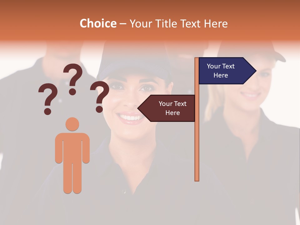 Cap Women Afro American PowerPoint Template