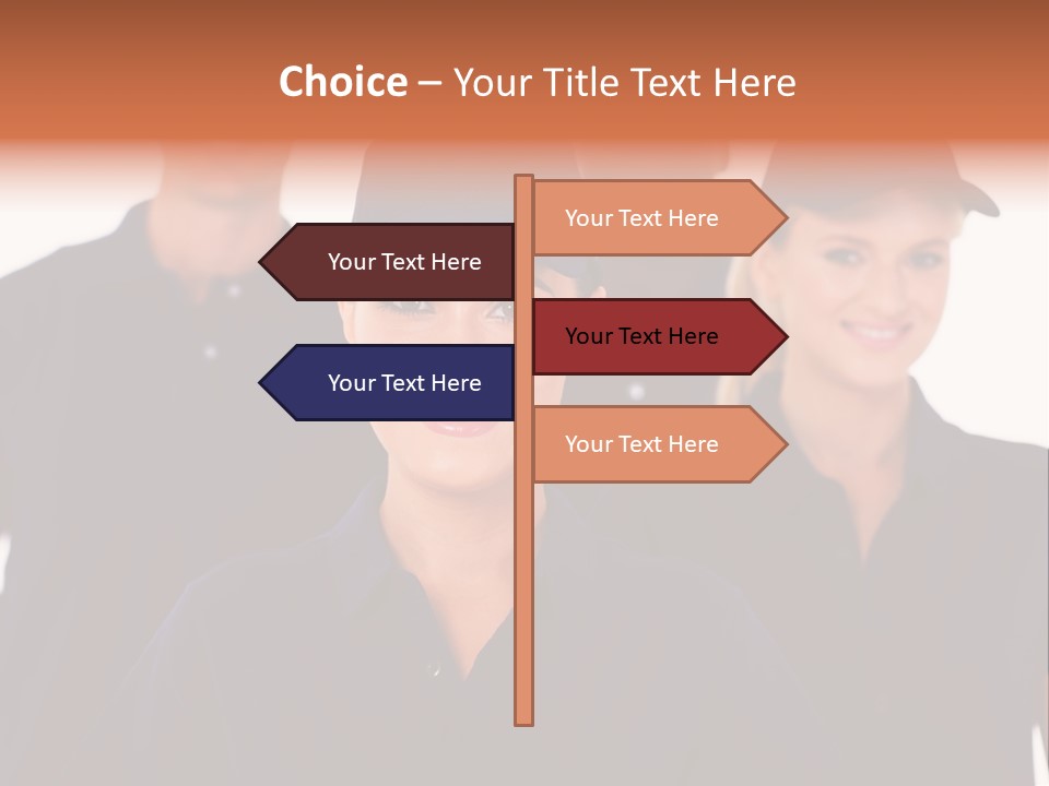 Cap Women Afro American PowerPoint Template