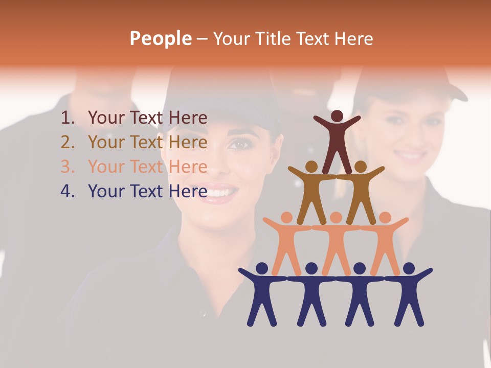 Cap Women Afro American PowerPoint Template