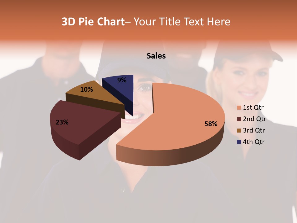 Cap Women Afro American PowerPoint Template