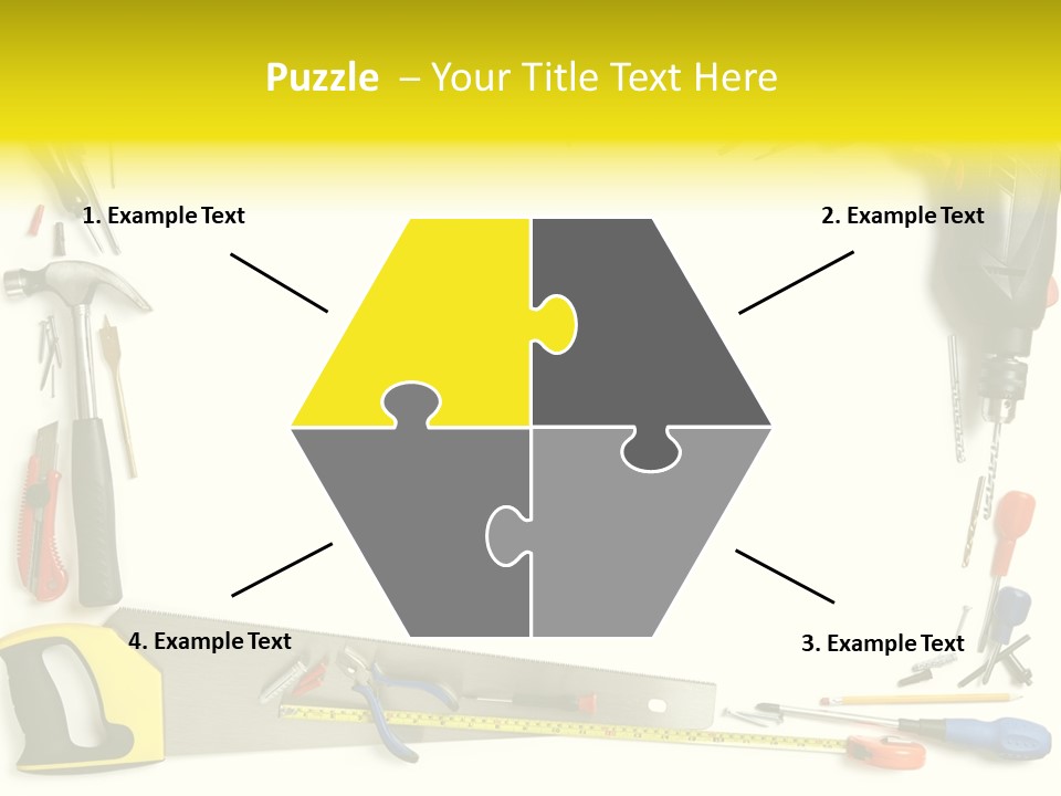 Work Screw Driver On White PowerPoint Template