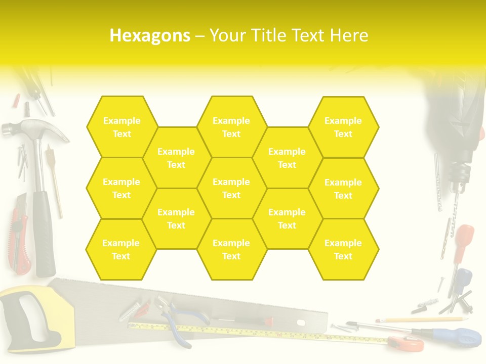 Work Screw Driver On White PowerPoint Template