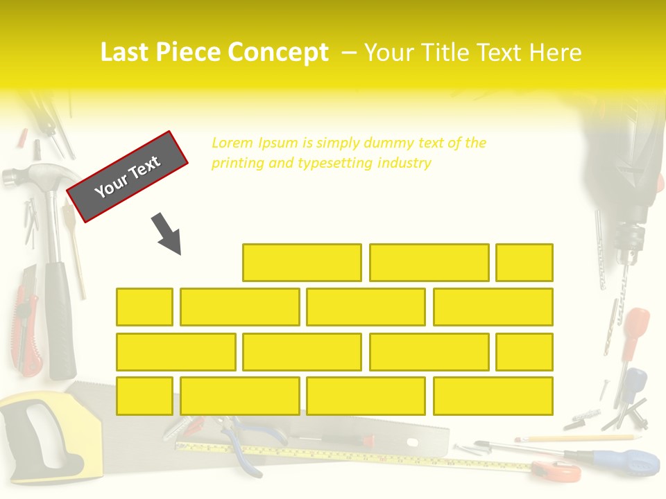 Work Screw Driver On White PowerPoint Template