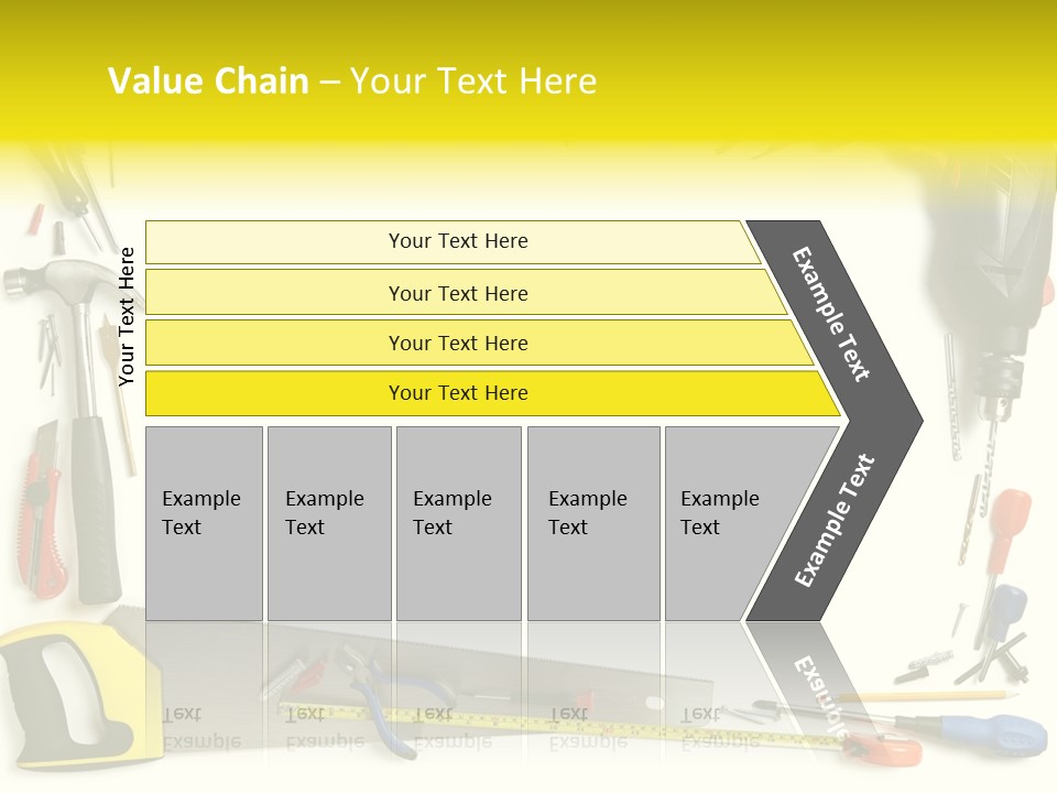 Work Screw Driver On White PowerPoint Template