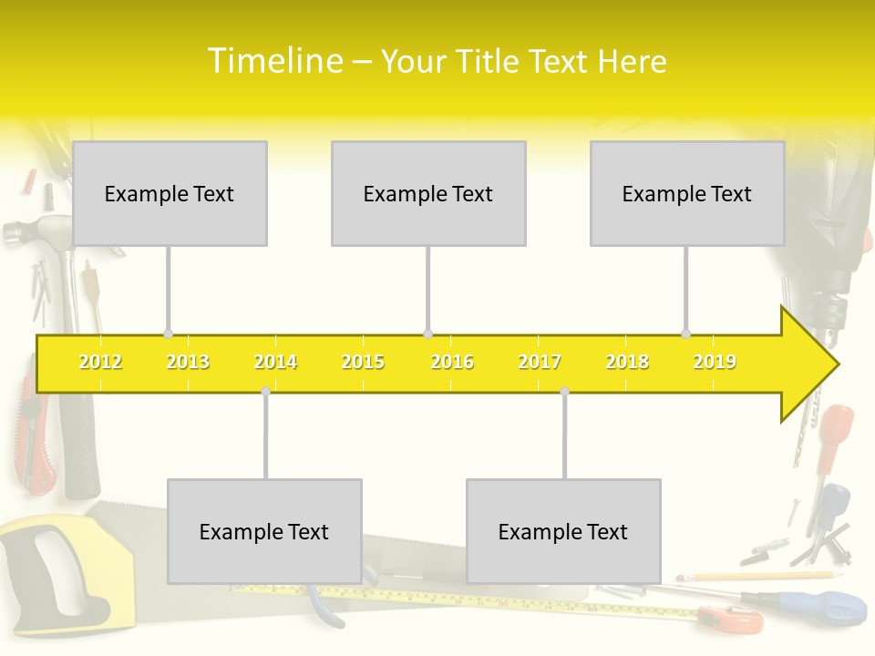 Work Screw Driver On White PowerPoint Template